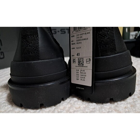 G-Star Raw Blake Chelsea Leather Boots Women's sz 10 Black Rare Style - Picture 9 of 16